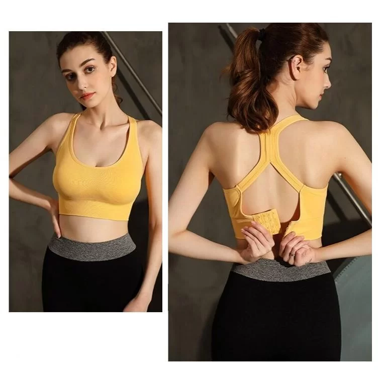 Brassière De Sport Jaune – Yellow Fitness Bra – Image 3