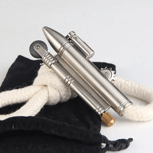 Briquet Amadou de Style Vintage en Métal – Image 3
